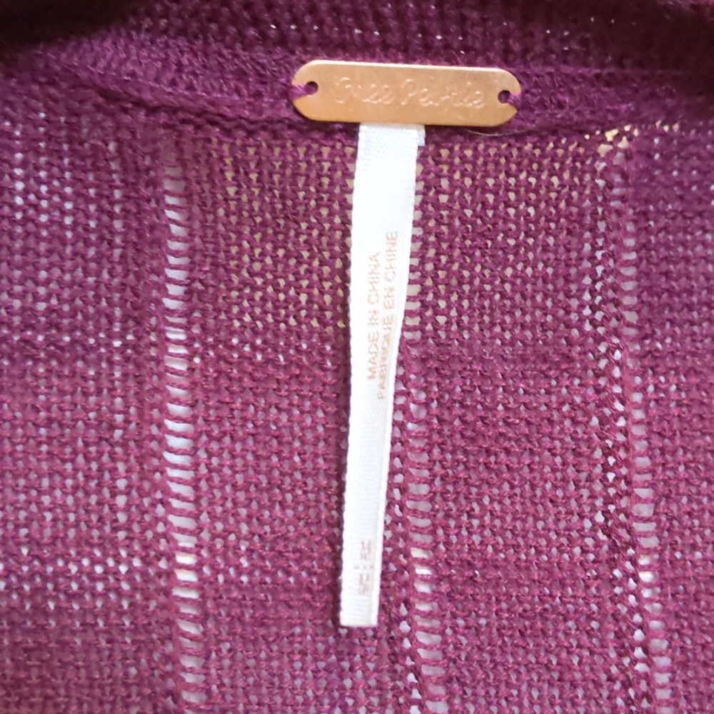 Free People Ribby Rib Duster Cardigan M - Picture 5 of 6